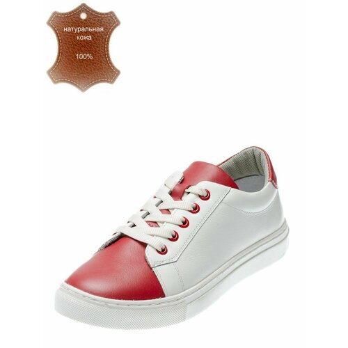 фото Кеды , полнота g, размер 37, белый, красный allee belle