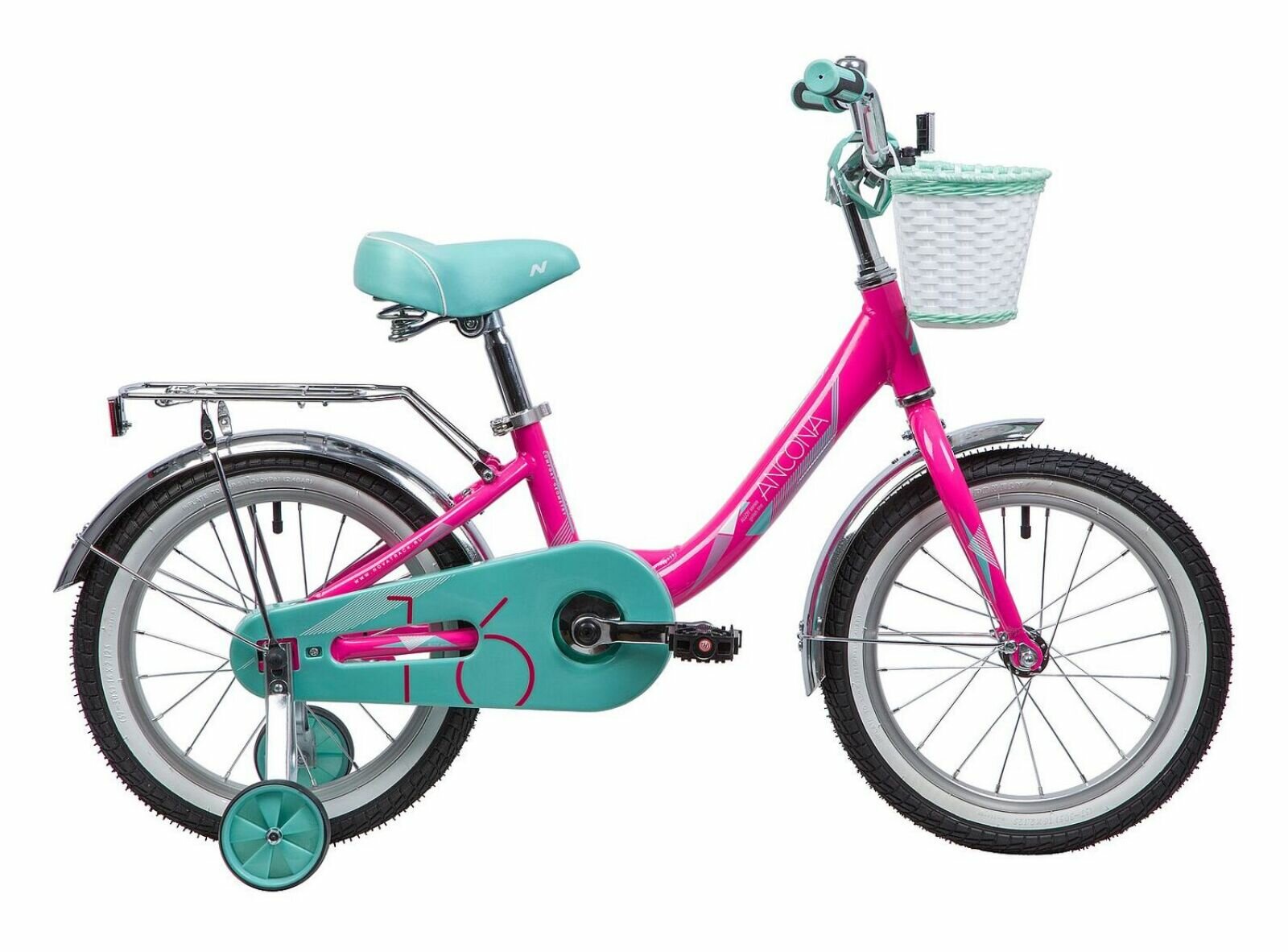 Детский велосипед Novatrack Ancona 16" (2019) 16 Розовый (101-115 см)