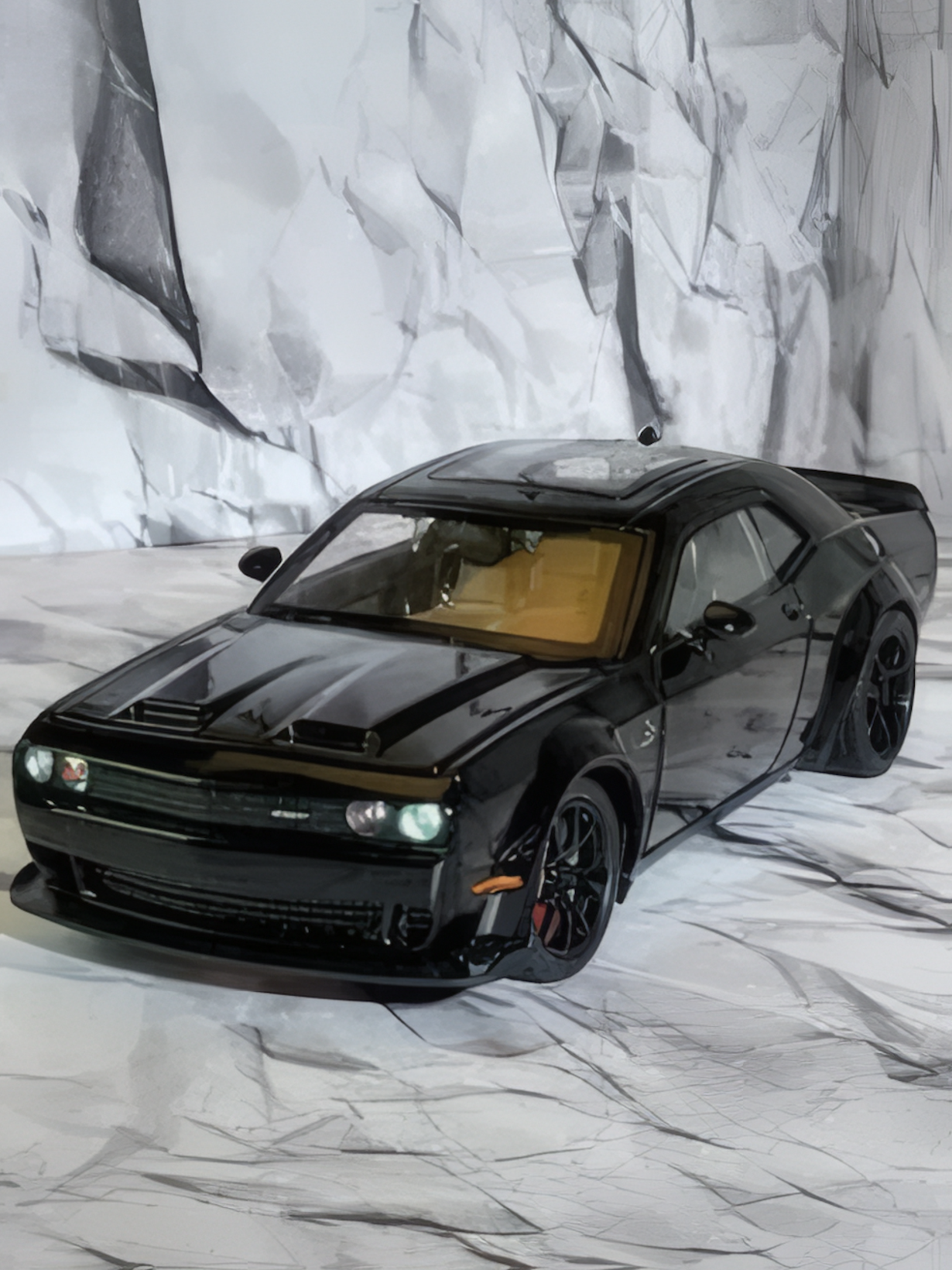 Машинка Ford Challenger SRT" Demon, 1:24, металлическая, черная