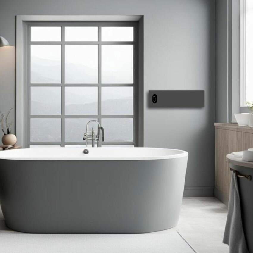 Полотенцесушитель электрический Fonte D oro EASY-1-SE GUN 3 секции цвета графит