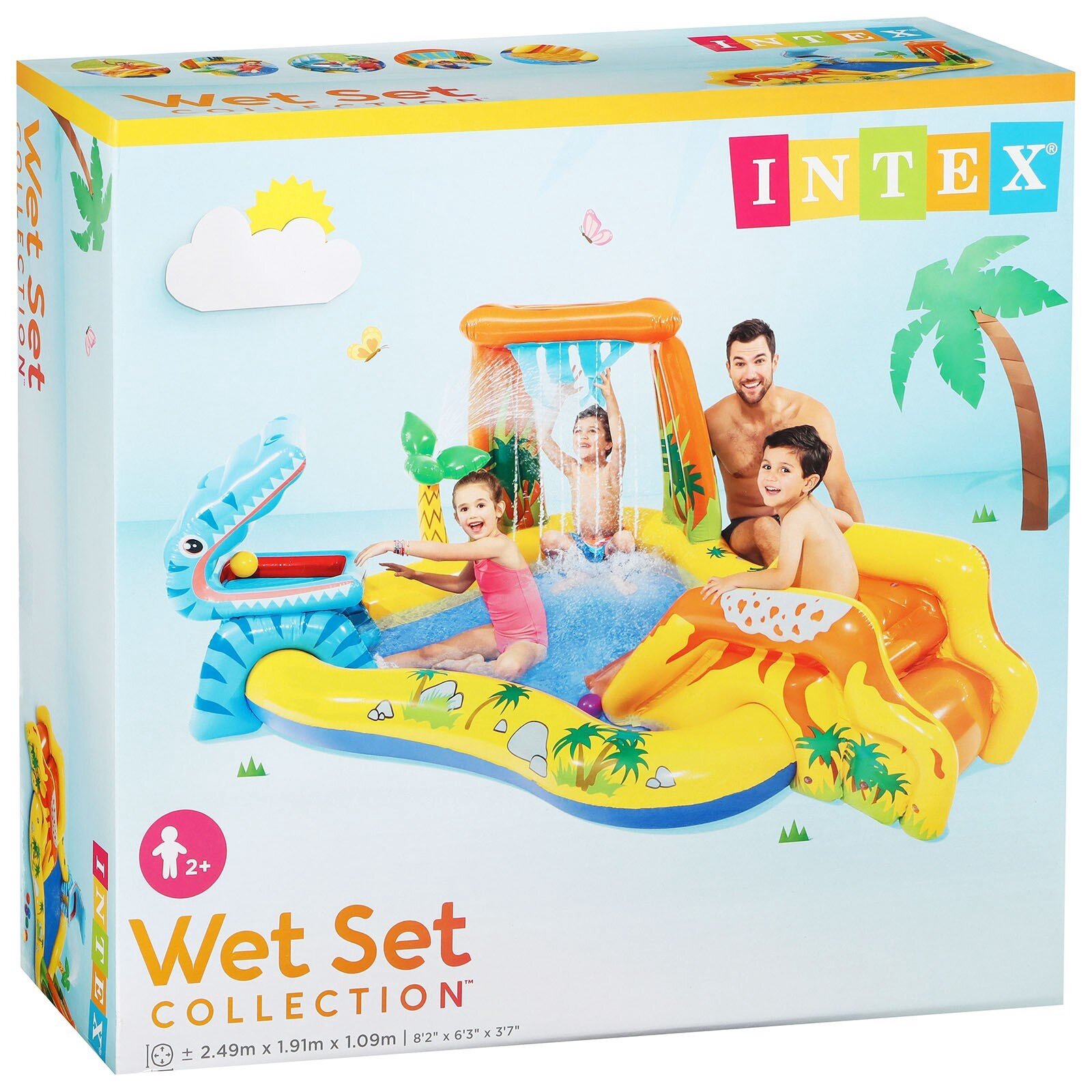 Игровой центр надувной "Динозавр", 249х191х109см, 57444NP Intex - фото №13