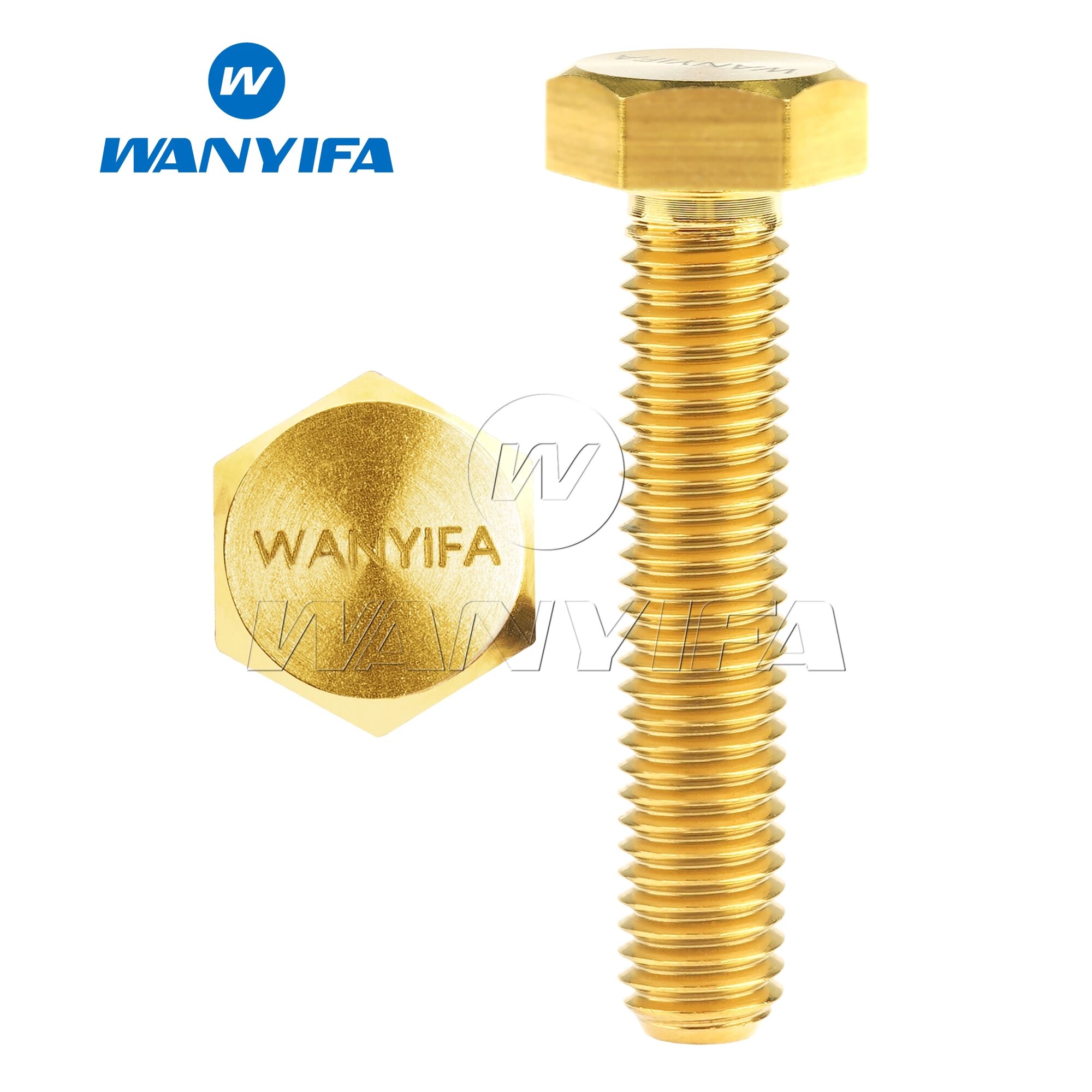 Титановый болт Wanyifa M6 M8x10/15/20/25/30/35/40/45/50/55/60/65/70/75/80 мм DIN933 винты для мотоцикла с полной резьбой и шестигранной головкой Gold 20mm M8