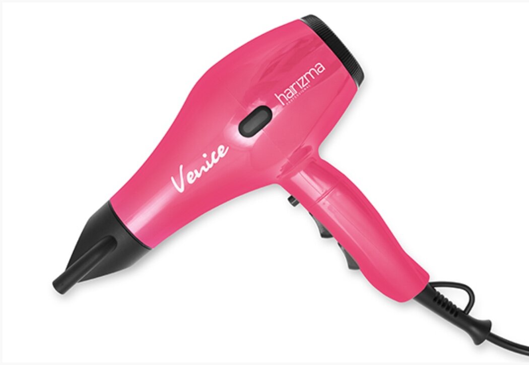Фен harizma "Venice", титаново-турмалиновый, 2100 Вт, розовый — фото 1