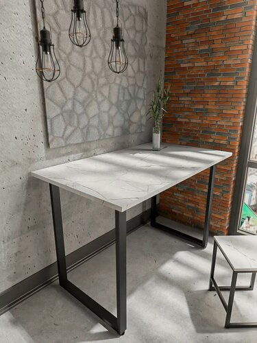 Изображение товара Стол POLLYTIME Loft, письменный, кухонный, офисный, 100 см x 75 см x 57 см, металлический каркас