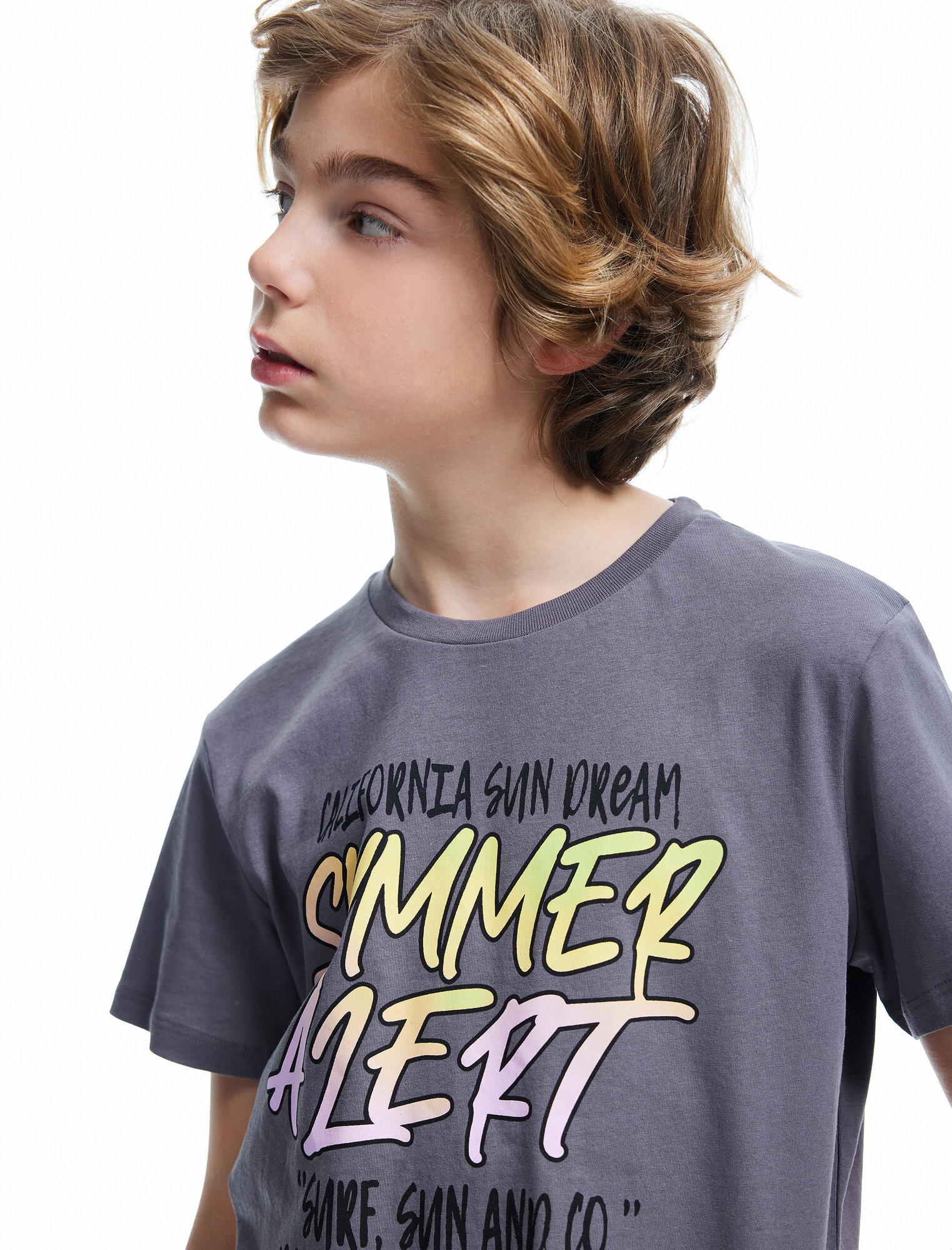 Футболка KOTON, размер 4-5 лет, темно-серый