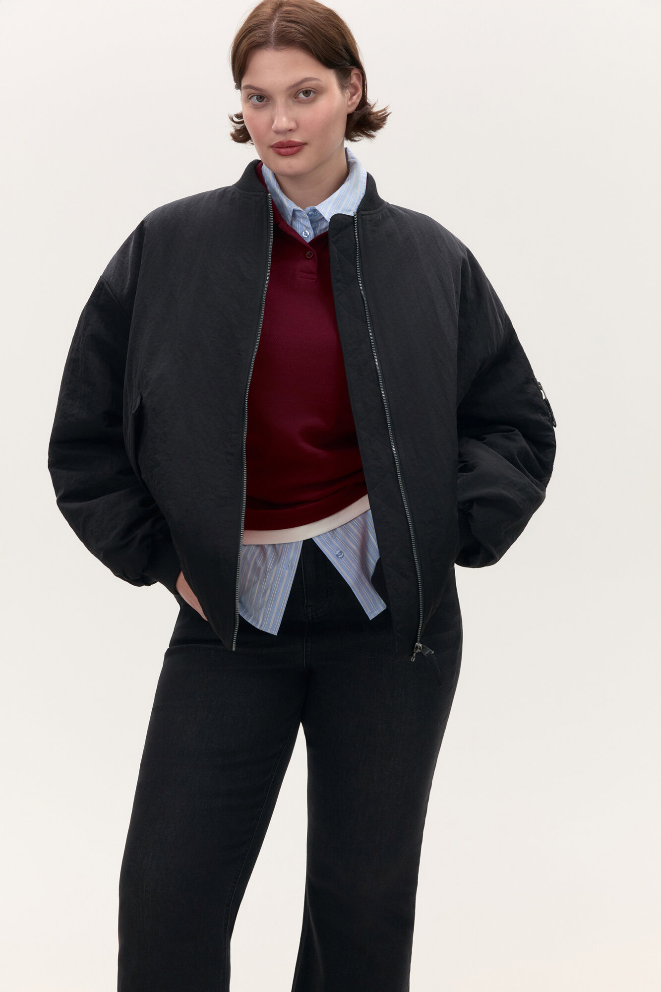 Бомбер Befree Plus Size размер XL черный