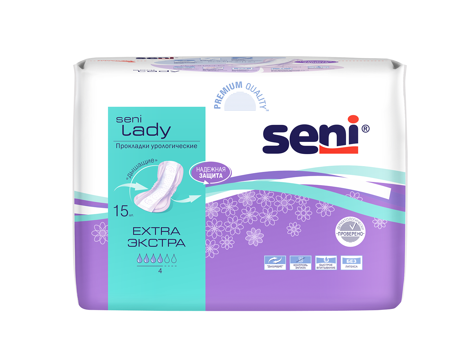 Прокладки урологические женские SENI Lady Extra 15 штук 4 капли