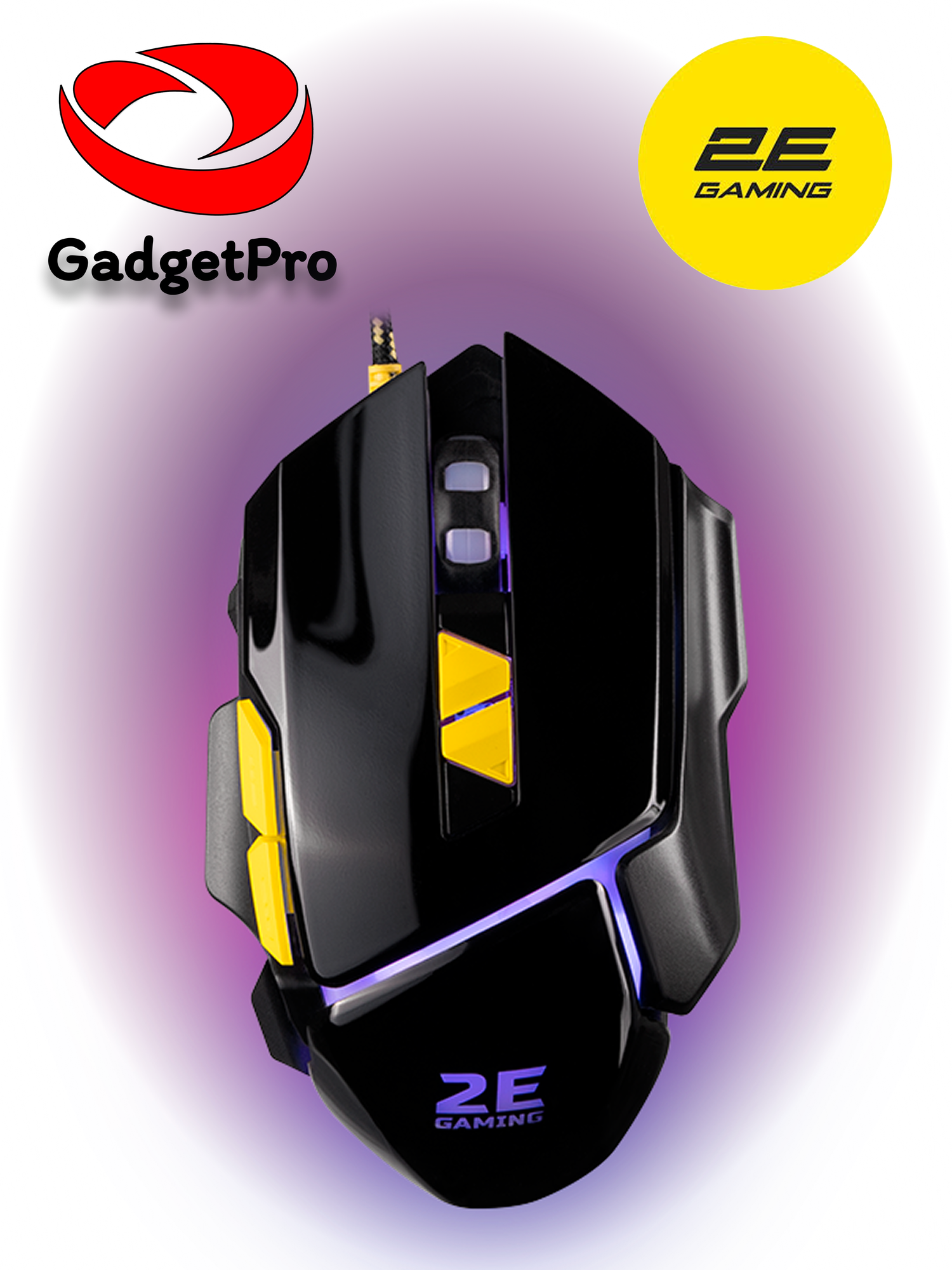Игровая мышь 2E Gaming MG290 Black, проводная USB, 7 кнопок, LED-подсветка, регулируемый DPI 800–4800