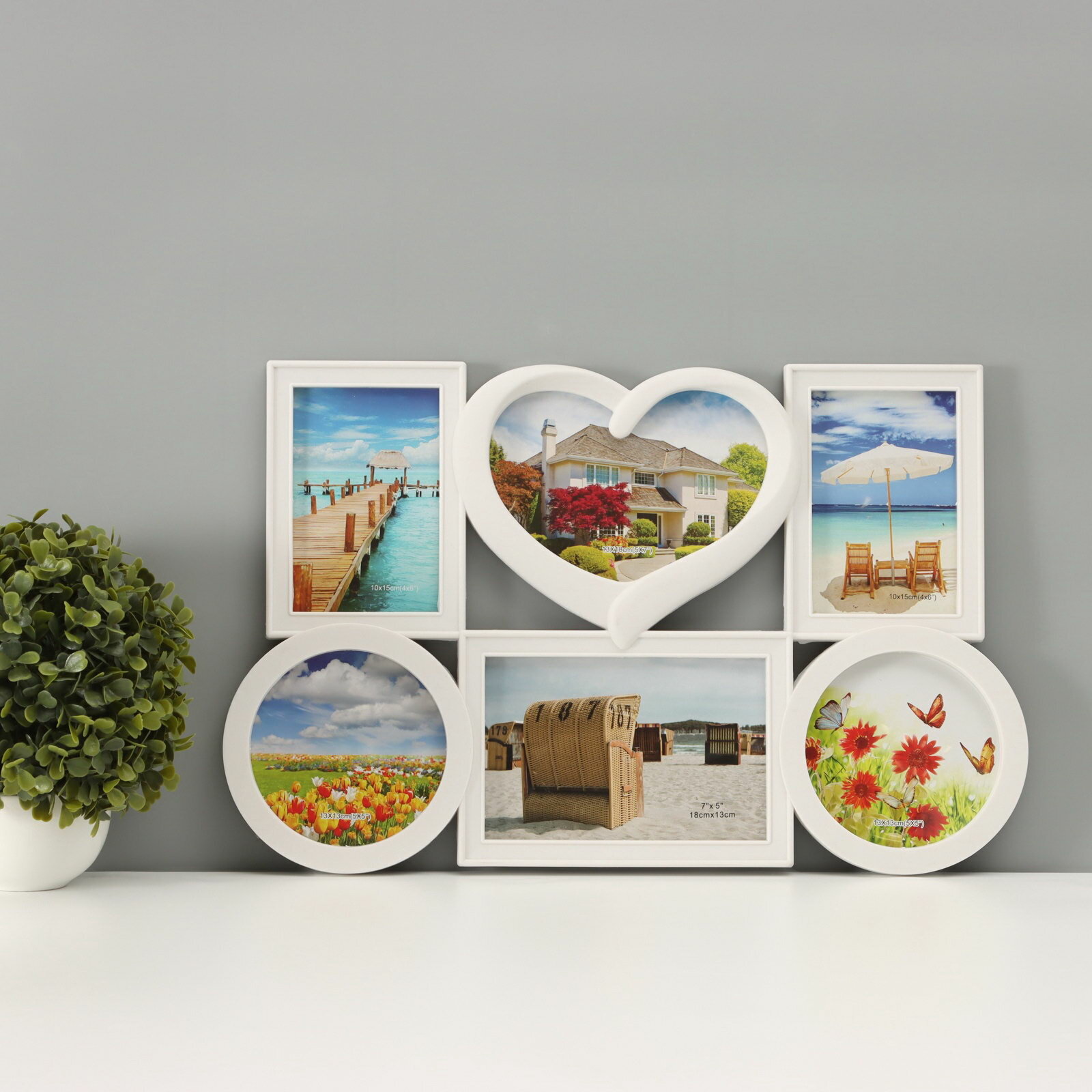 Фоторамка-коллаж на 6 фото 13x13 см 10x15 см 13x18 см 