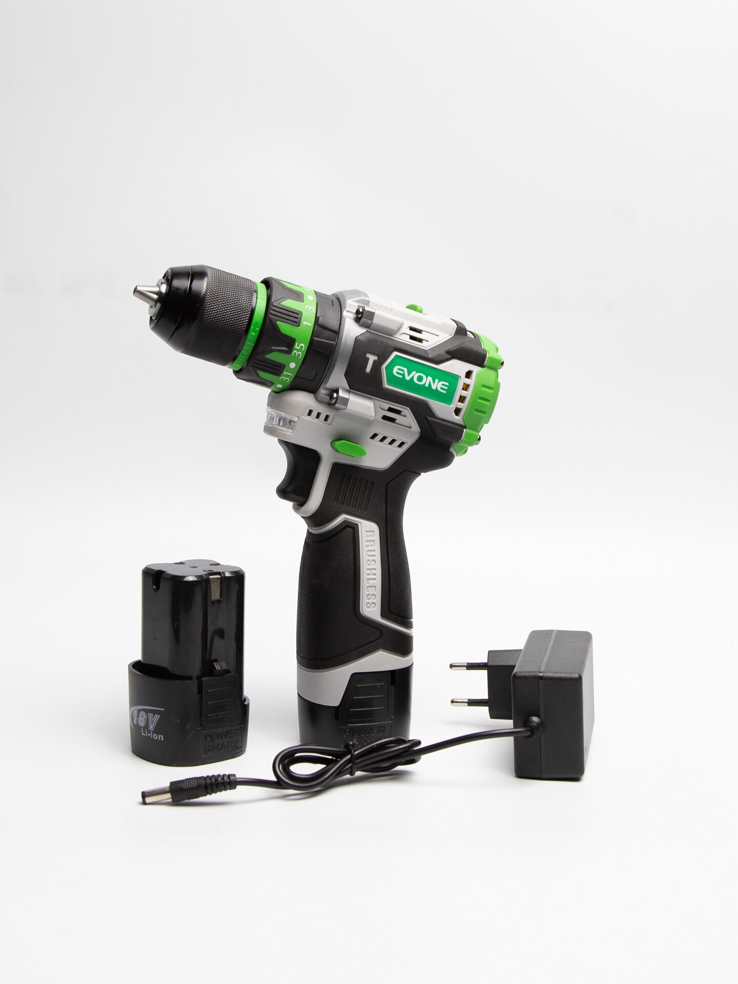 Набор инструментов, с аккумуляторным шуруповертом 21V, бесщёточный