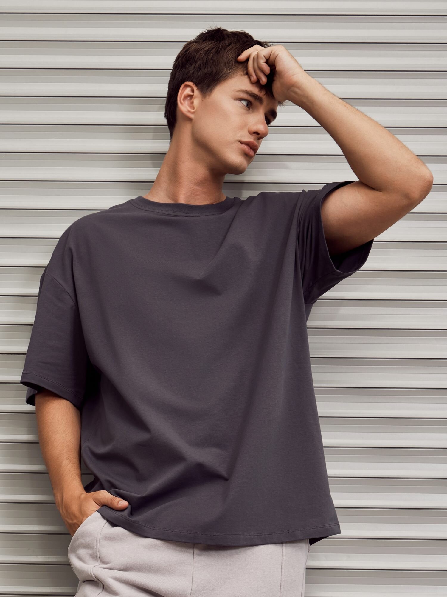 Футболка Y2K style, размер 50, серый