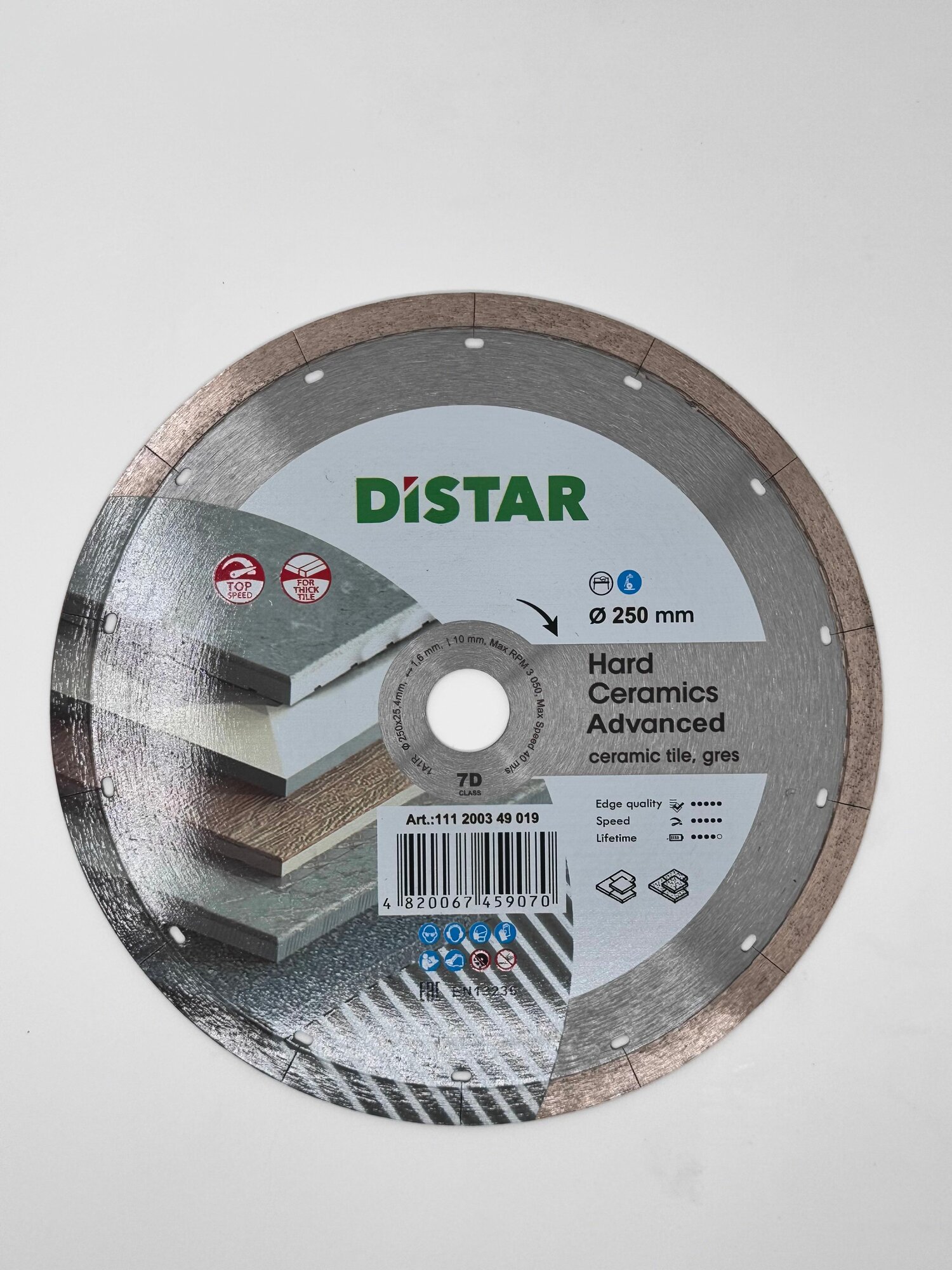 Круг алмазный DISTAR 7D Hard Ceramics Advanced 250x25.4