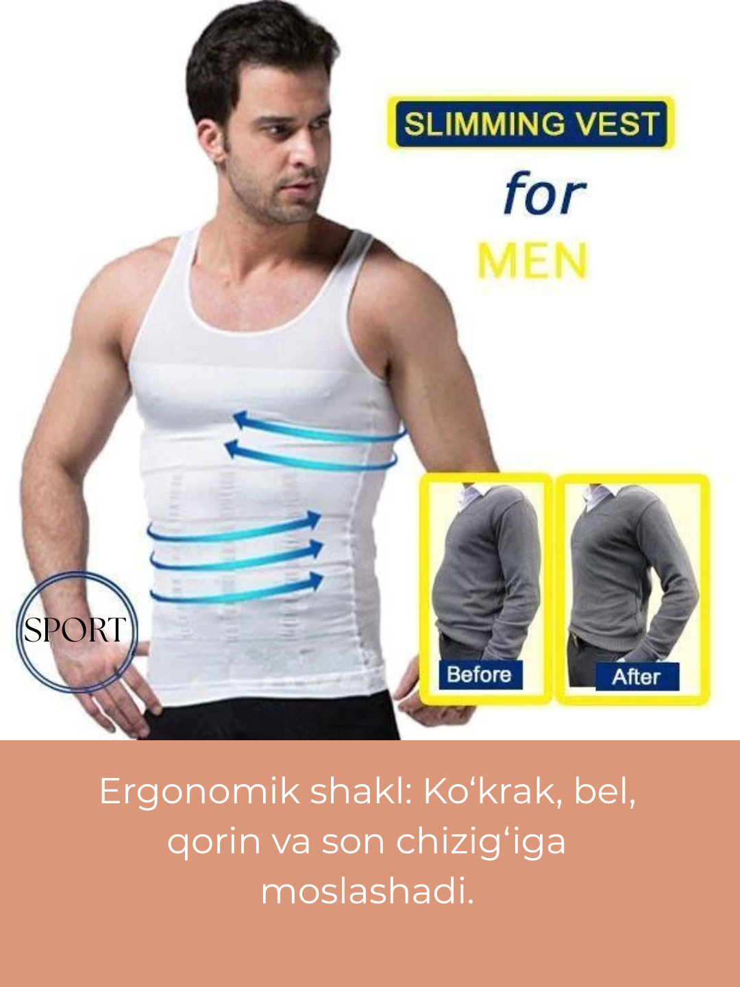 Майка Корректирующее бельё, размер L, белый — фото 1