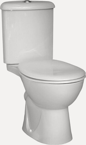 Изображение товара Унитаз-компакт напольный VitrA Arkitekt 9754B003-7200 угловой, антивсплеск, фарфоровый, белый, глянцевый, овальный, с нижним подводом, сиденье для унитаза в комплекте