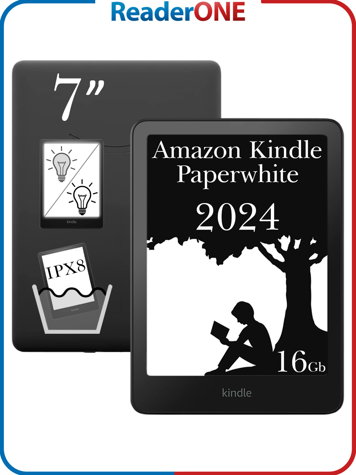Электронная книга Amazon Kindle PaperWhite 12, 2024, 16Gb, SO, Black