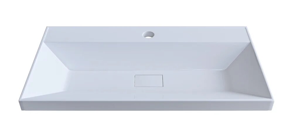 Мебельная раковина Madera Classica Slim 70 встраиваемая  из искусственного мрамора  раковина для ванной  белая  прямоугольная