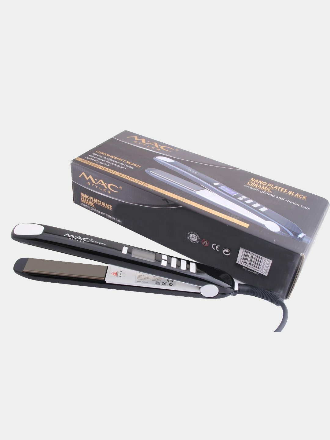 Soch tekislovchi dazmol Styler M.A.C MC-2021, displeyli sochlarni tekislash uchun dazmol — фото 1