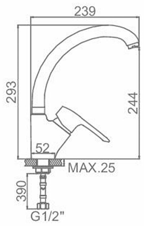 Смеситель LEDEME L5925 для кухни — фото 1