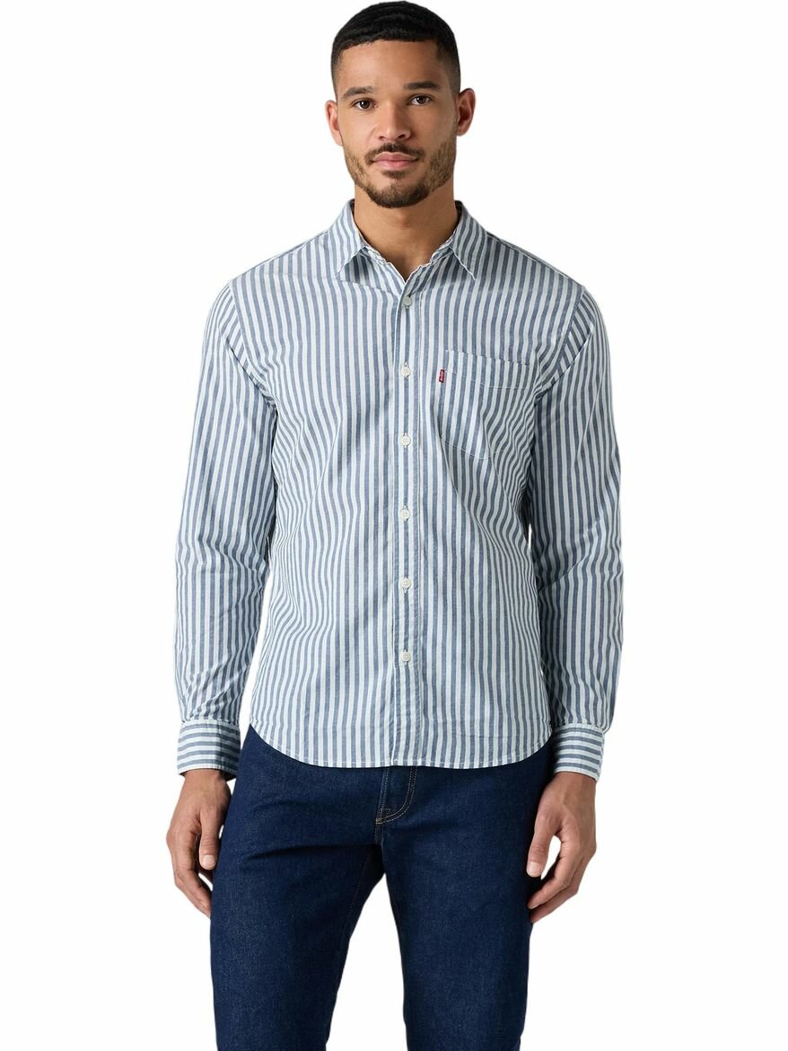 Рубашка Levi's Men Classic 1 Pocket Standard Fit Shirt, размер XL, белый