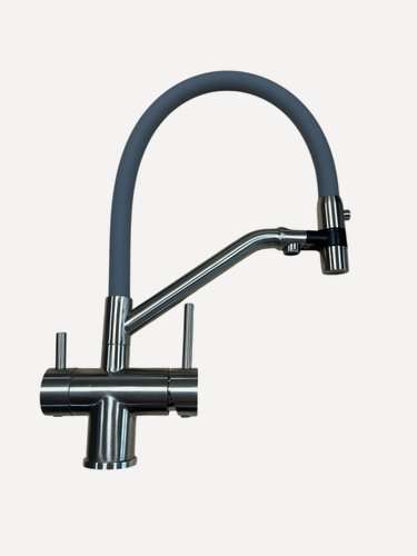 Изображение товара Смеситель для кухни FRAP F43557-5 хром, серый, с выходом под фильтр