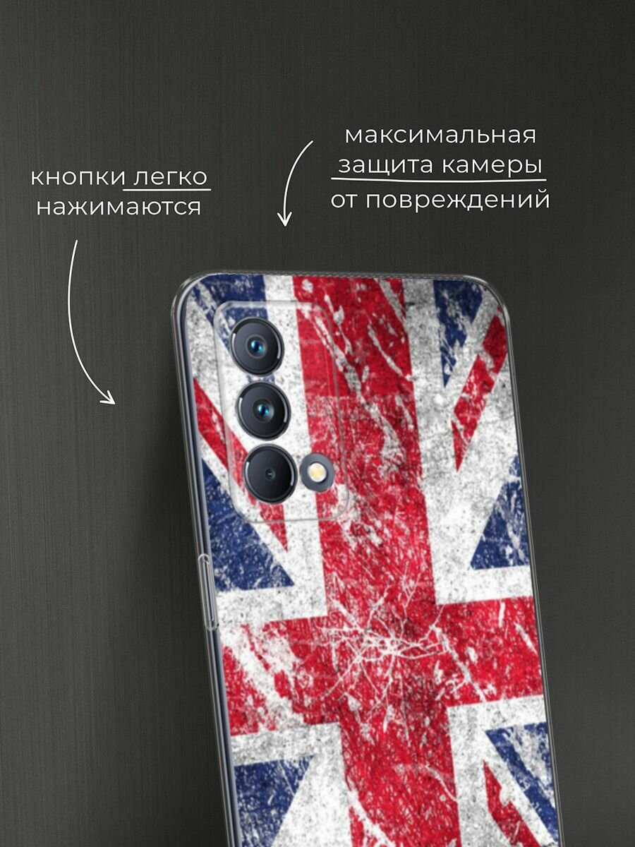 Чехол на Realme GT Master Edition / Реалми GT Мастер Эдишн с принтом "Флаг британский" — фото 1