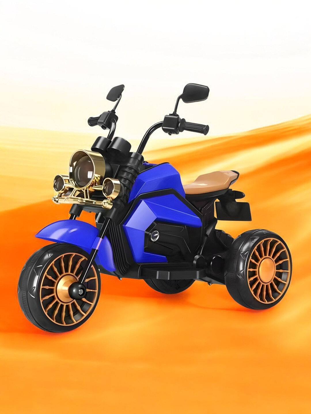 Электромотоцикл детский на аккумуляторе MINI от 1 -до 3 лет - Лазурный