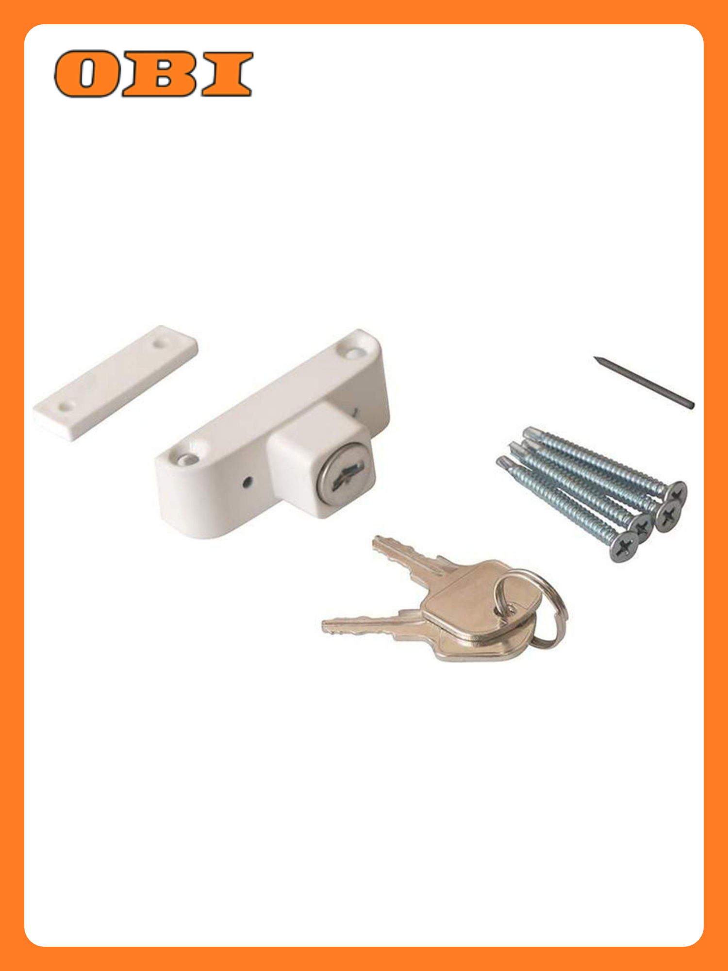 Замок Tech-KREP для пластиковых окон пластик сталь с ключом