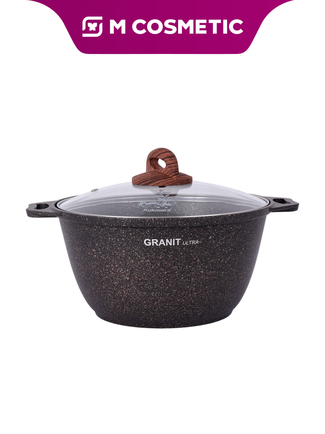 Кастрюля KUKMARA "Granit Ultra", алюминий, антипригарное покрытие, 2л