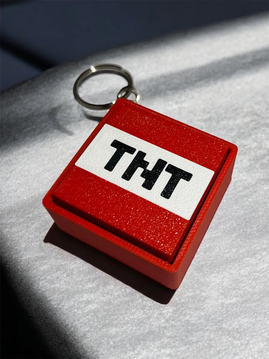 Брелок 3DESHKA, красный, гладкий — фото 1