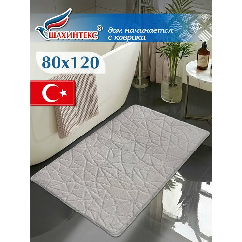 фото Коврик для ванной, прикроватный коврик противоскользящий. shahintex рр 80х120 001 перламутр 51