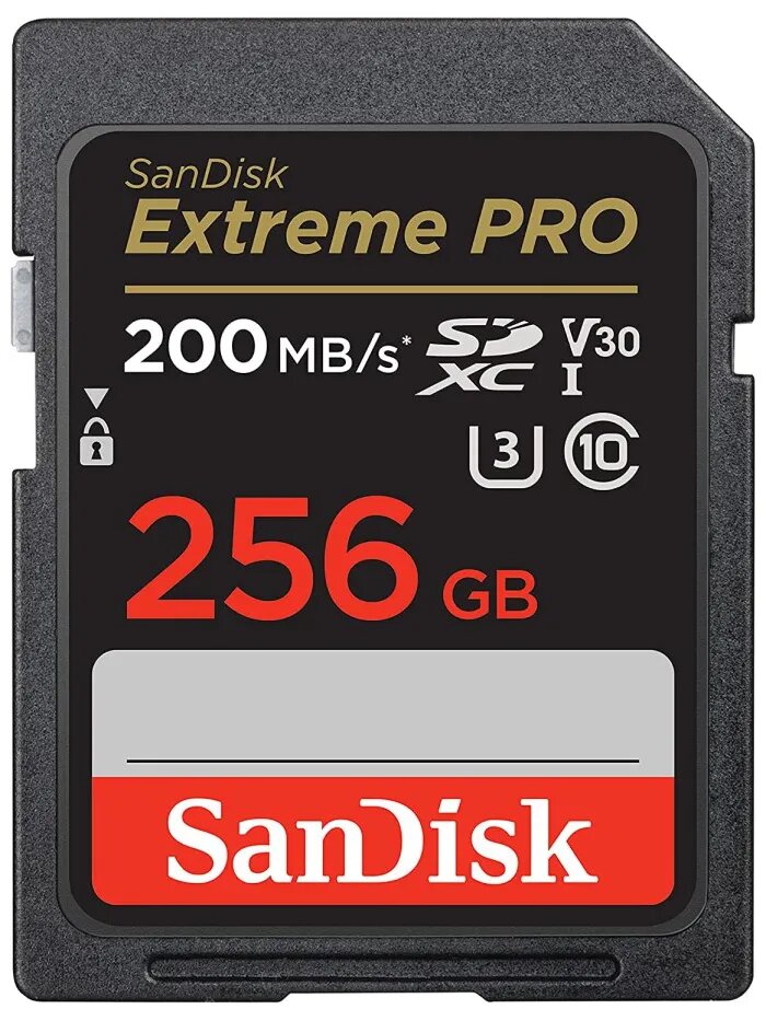 Карта памяти SDXC 256GB SanDisk SDSDXXD-256G-GN4IN Extreme Pro UHS-I Class 3 (U3) V30 200/140 MB/s