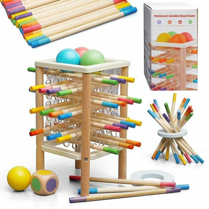 Игра развивающая Oubaoloon Гений, деревянная рама-основа, настольная D2150