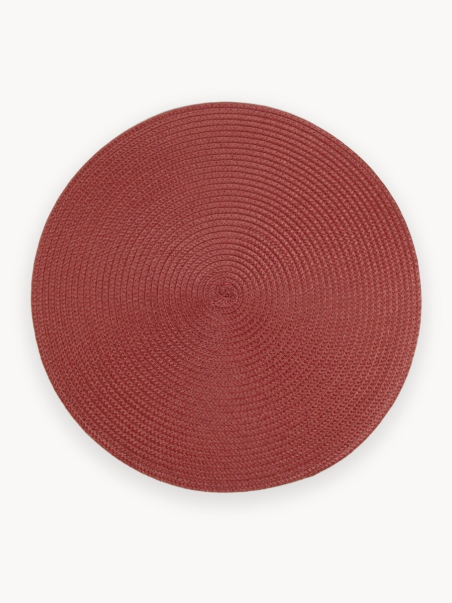 Набор из 4 шт салфетка сервировочная (плейсмат) "Сasual line" (бордовая) d=38 см