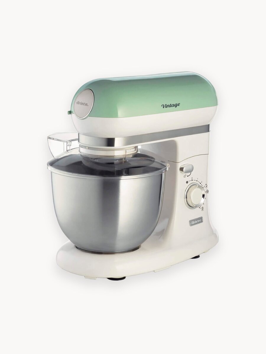 Планетарный миксер Ariete Vintage, зеленый, 2400 Вт, чаша 5.5 л, 10 скоростей (00C158804AR0)