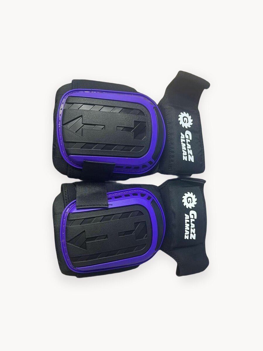 Наколенники Glazz Almaz, универсальный размер, гелевые, защитные, черные/фиолетовые