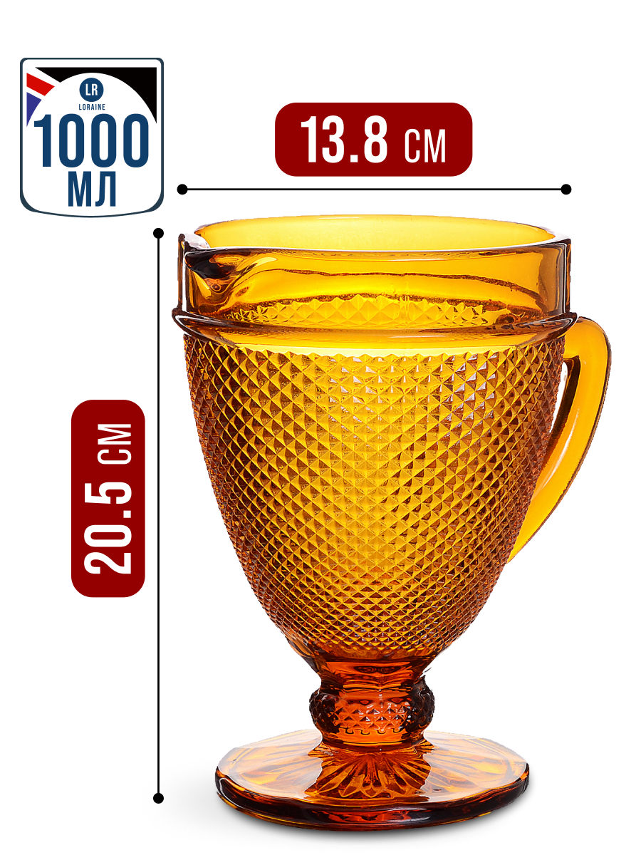 Кувшин для воды 1л LORAINE, графин — фото 1