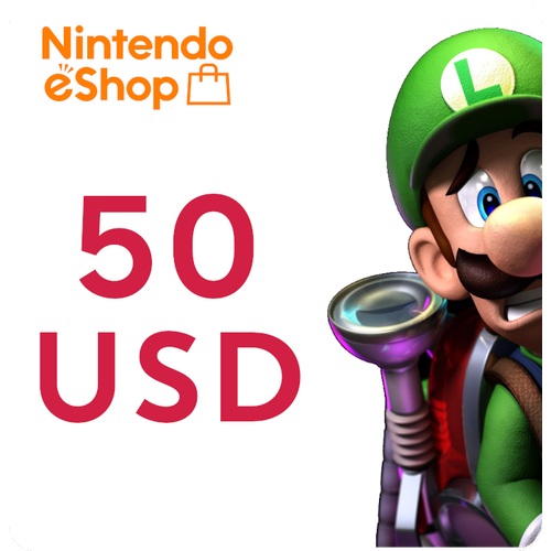 Пополнение счёта Nintendo eShop USA на 50 USD Цифровой код Мгновенное пополнение 4185₽