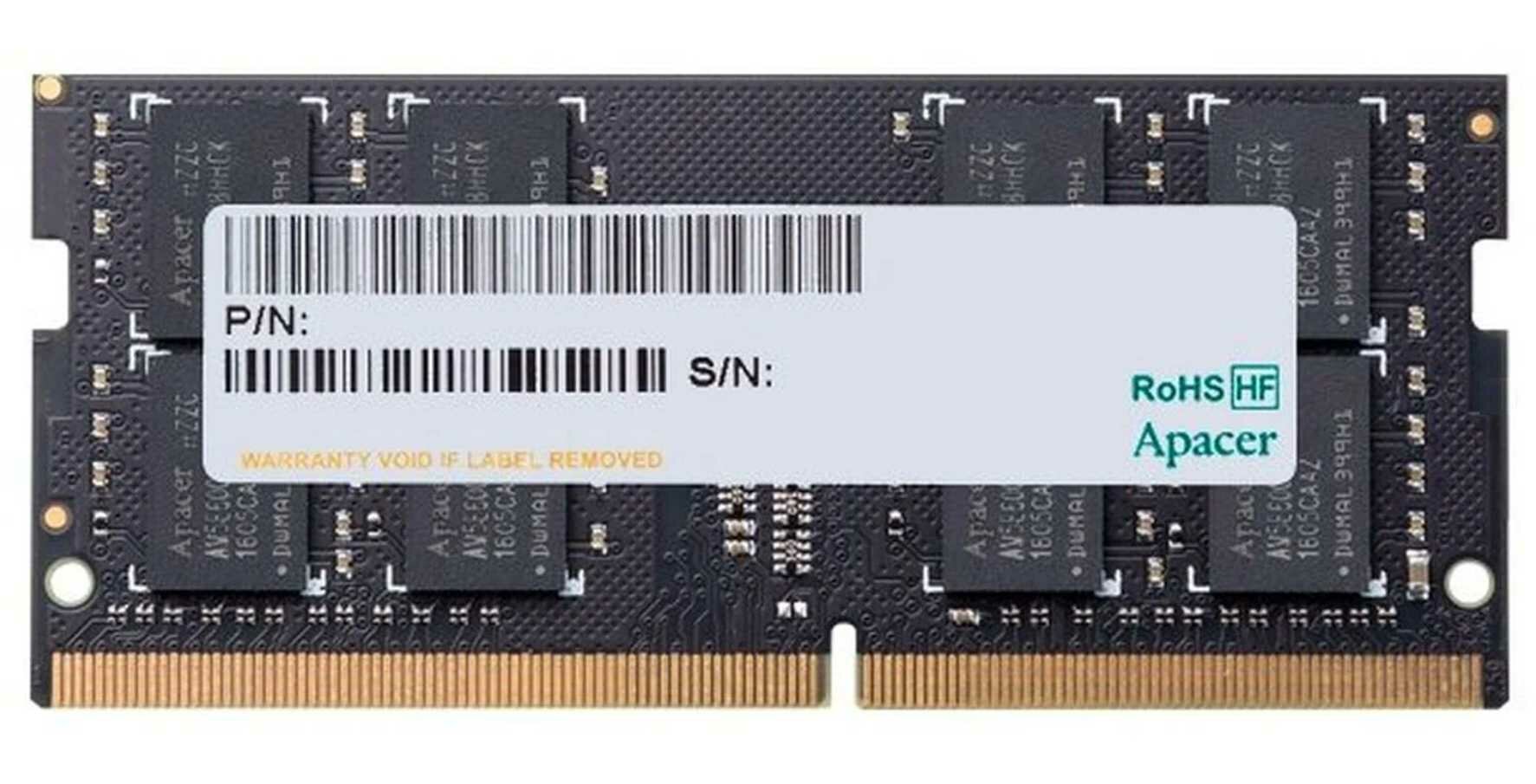 Оперативная память SODIMM 16GB DDR4-2666 Apacer AS16GGB26CQYBGH
