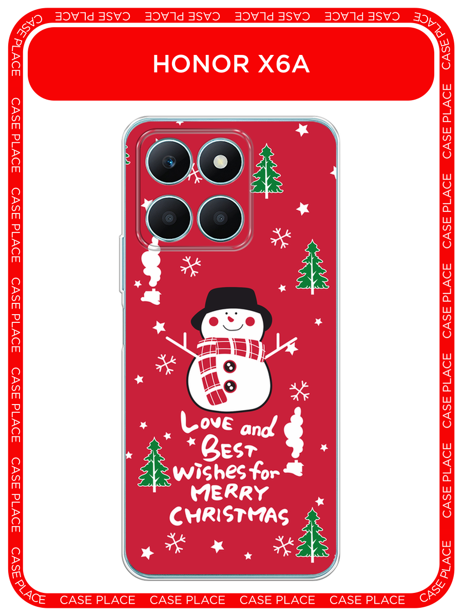 Чехол на Honor X6A / Хонор X6A с принтом Love and best wishes
