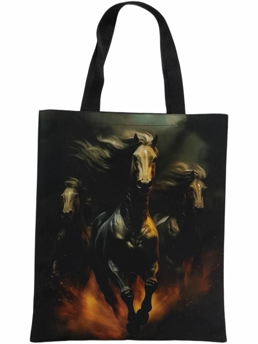 Сумка шоппер Ассорти, фактура матовая, черный