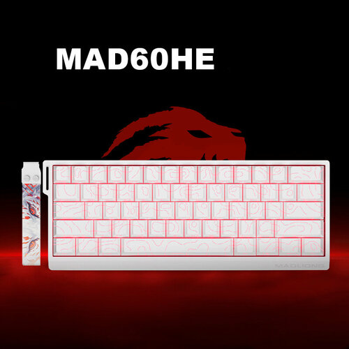 Механическая клавиатура MADLIONS MAD60HE Magnetic 8K Rapid Trigger проводная Английская раскладка белый 1104700₽