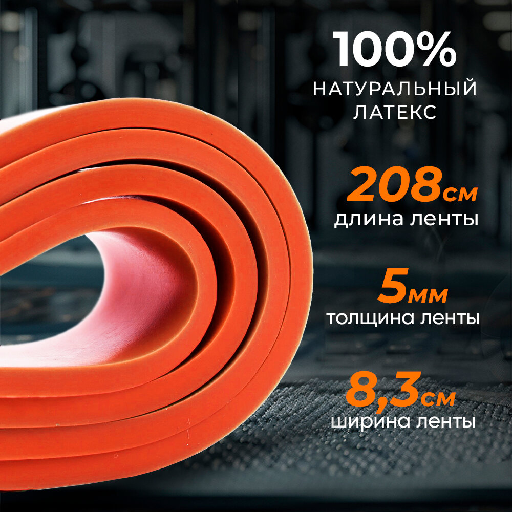 Резинка для фитнеса, жгут для тренировок, ленточный эспандер, резина для турника — фото 1