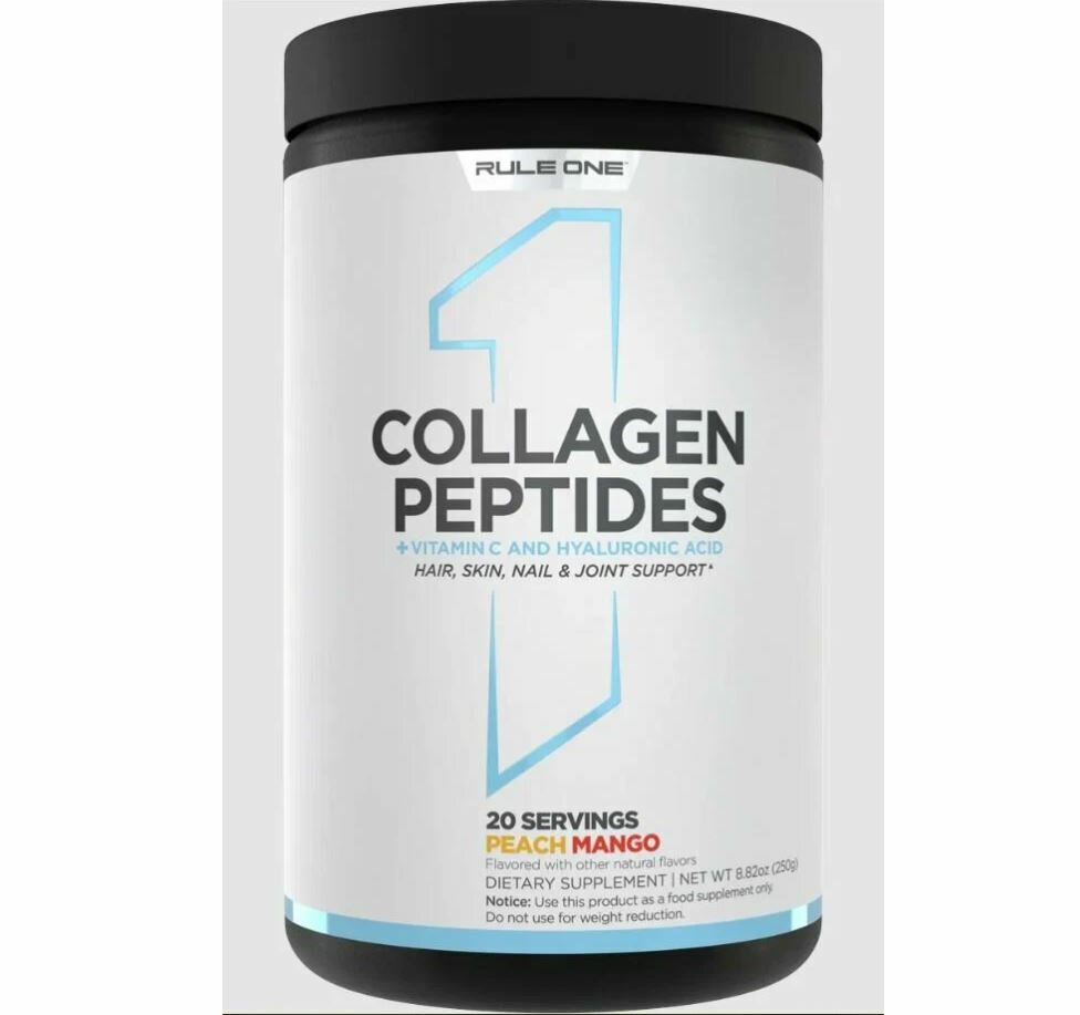 Rule One (R1) COLLAGEN PEPTIDES, Коллаген, 20 порций (Персик-манго)