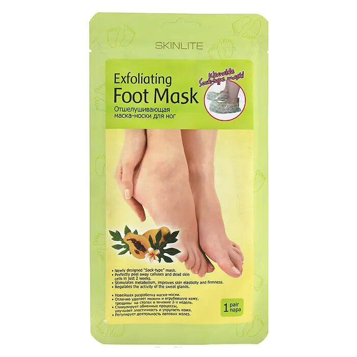 SkinLite Масканоски для ног отшелушивающая размер 3540 пара 1 уп