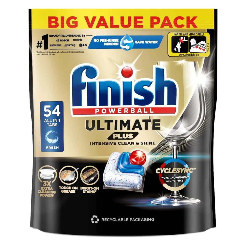 Капсулы для посудомоечных машин Finish Ultimate PLUS, 54 шт.