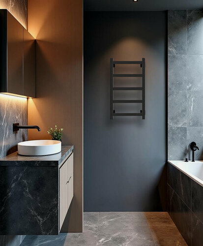 Изображение товара Полотенцесушитель водяной Quadro-1 60x30 см Черный