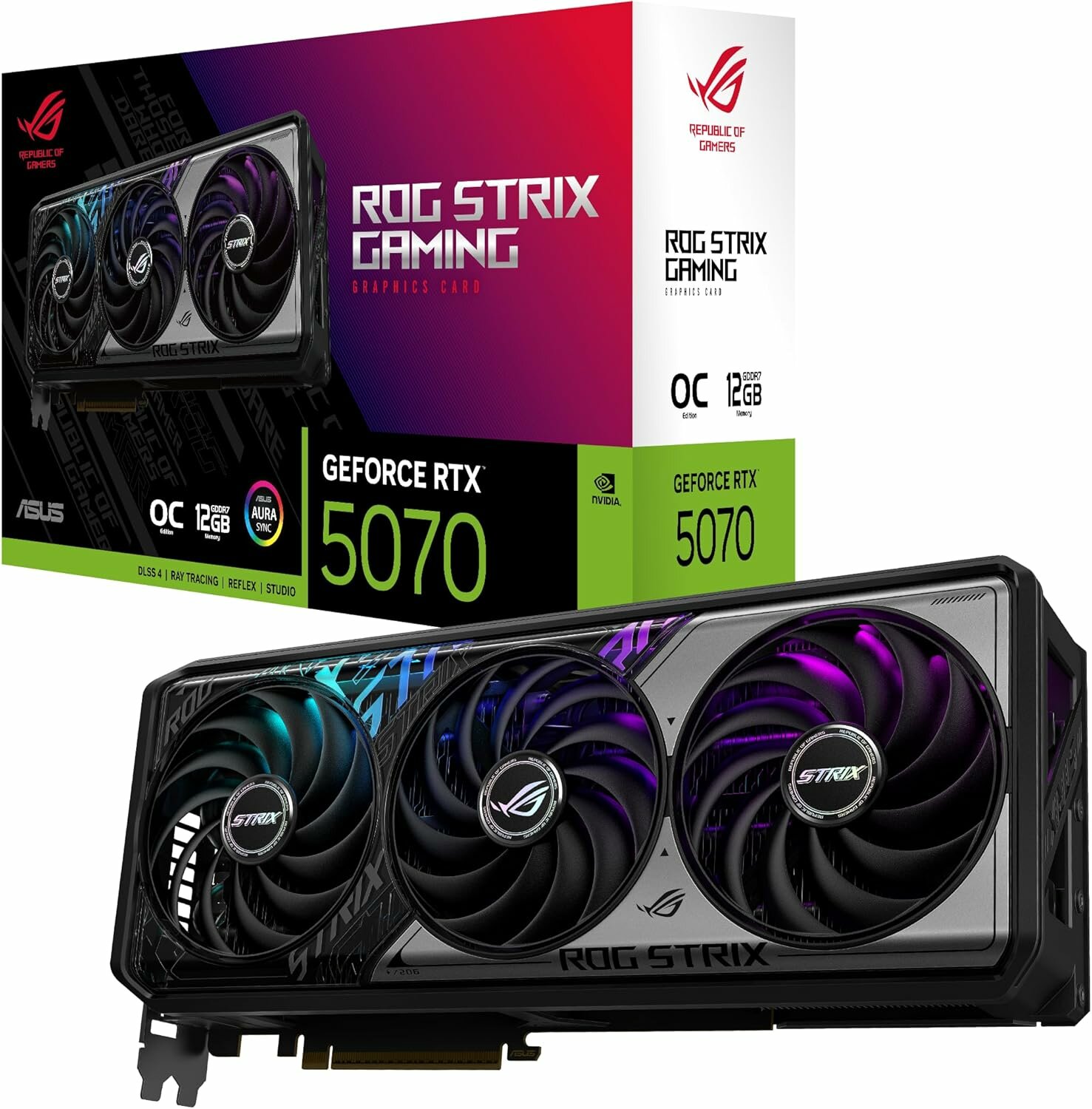 ASUS ROG Strix GeForce RTX 5070 12GB GDDR7 видеокарты PCIe 5.0
