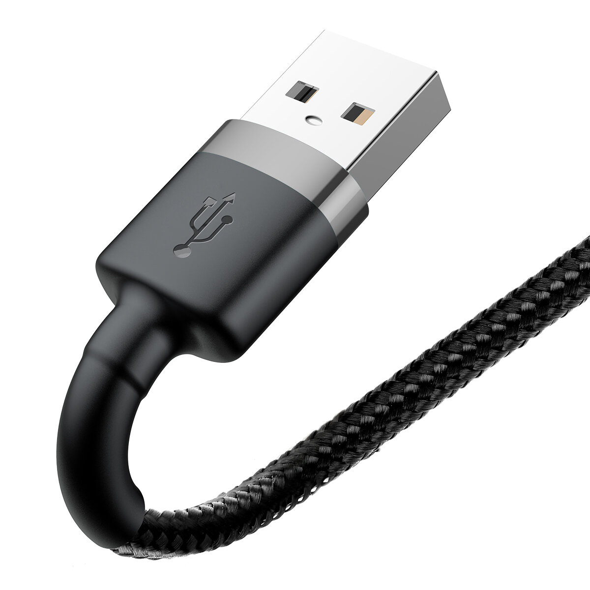 Кабель Baseus Cable USB For lightning 2.4A 1M Gray+Black CALKLF-BG1 — фото 1