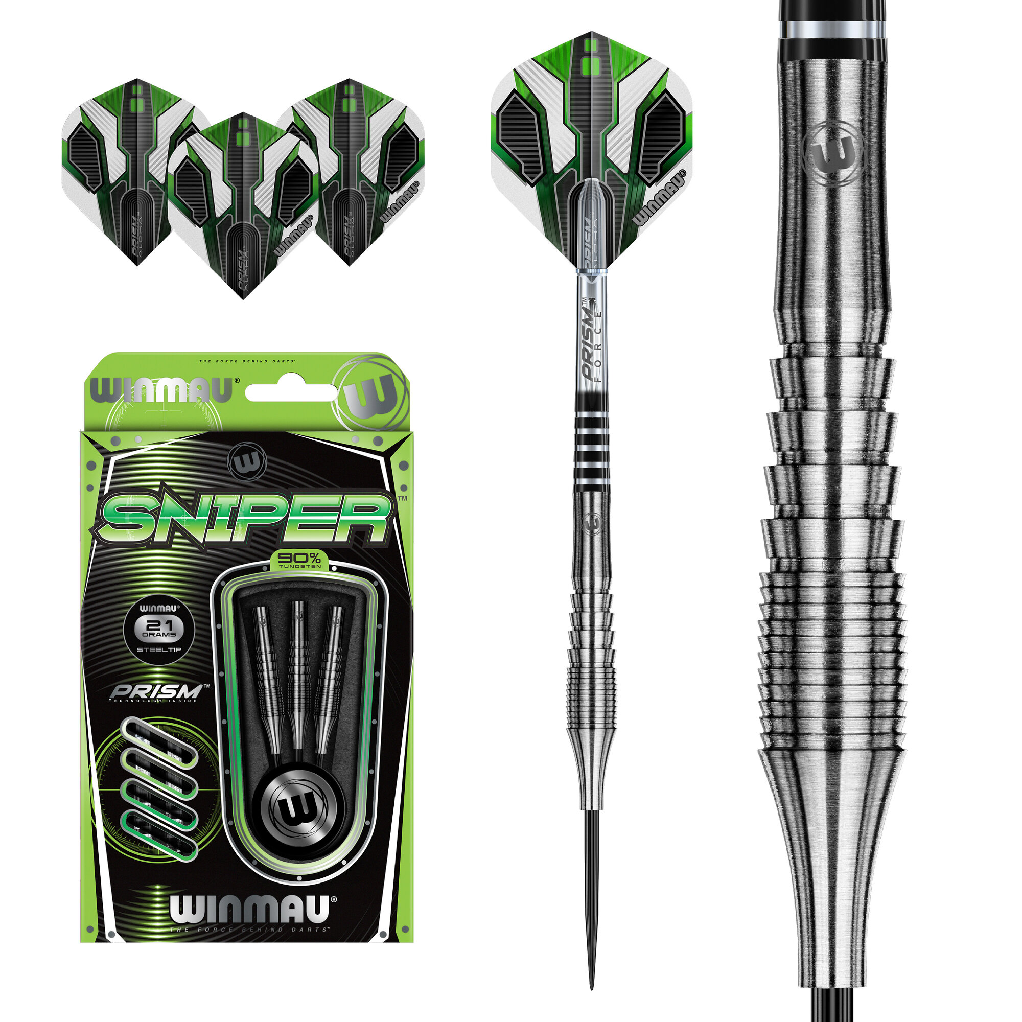 Дротики 21гр Winmau Sniper steeltip (профессиональный уровень, вольфрам 90%). Для игры в Дартс