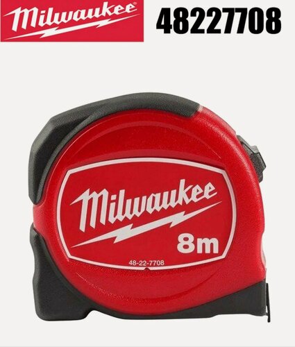 Изображение товара Рулетка Milwaukee 48-22-7708, 8метров, прорезиненный корпус, оригинал